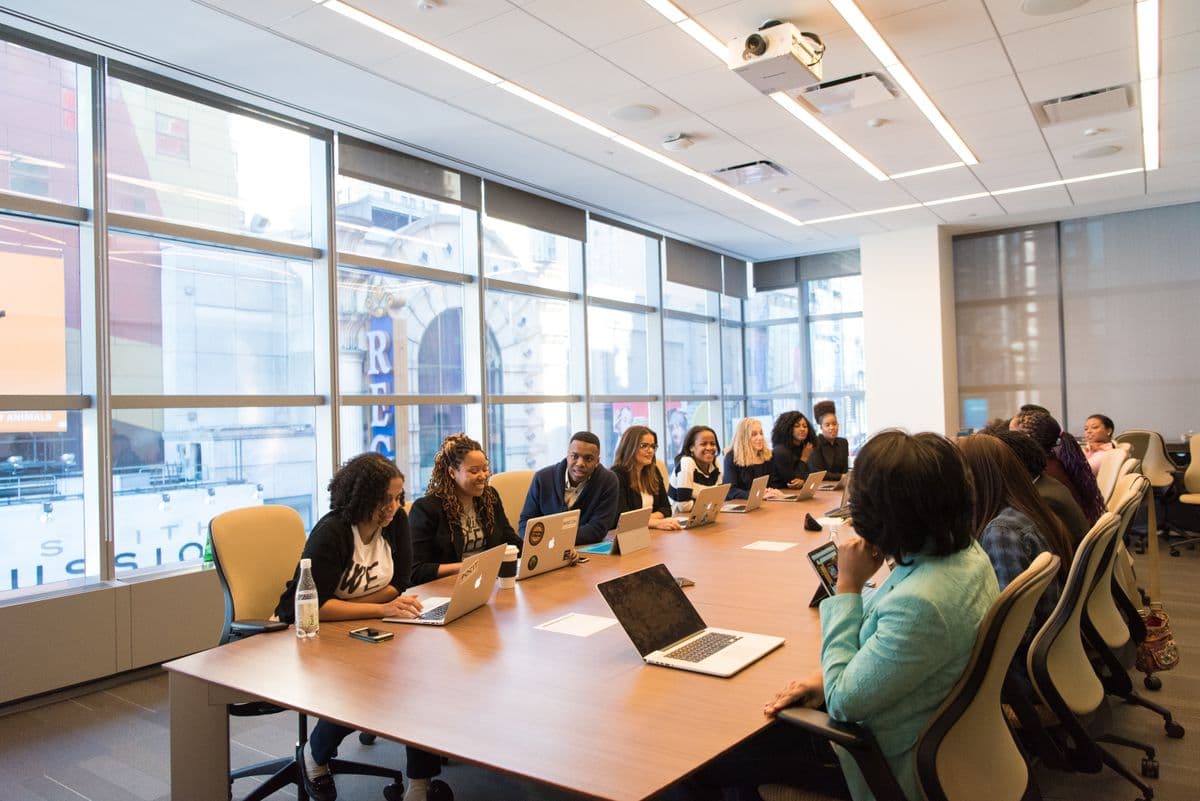 Partners meeting in a venture firm boardroom